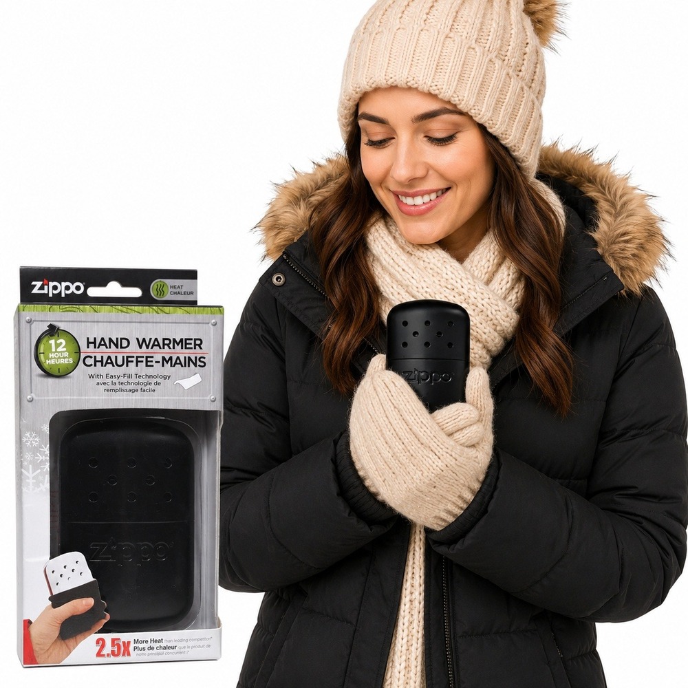 Zippo 12 Hour Reusable Hand Warmer Easy Fill Black New Sealed